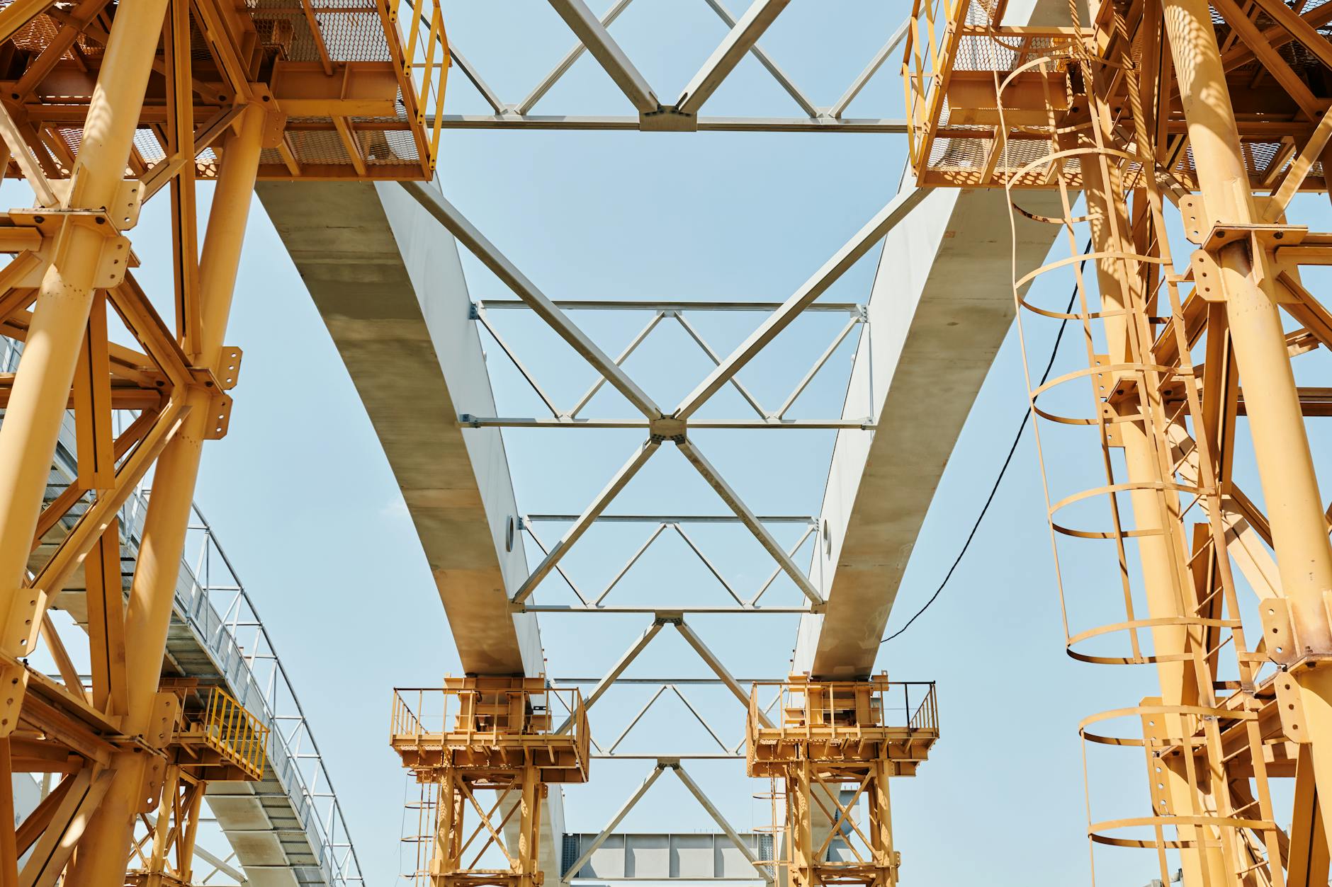steel beams of construction