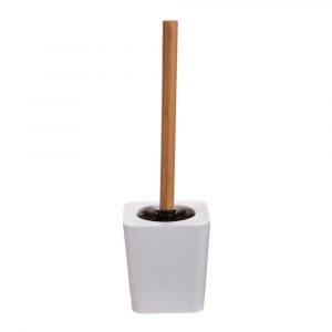 ESCOBILLERO WC DE BAMBU-BLANCO COLECCIÓN 'NATUREO'