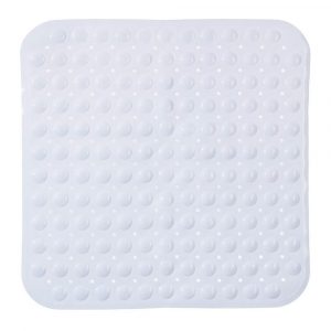 ALFOMBRA DE DUCHA CUADRADA BLANCA 55 x 55 cm