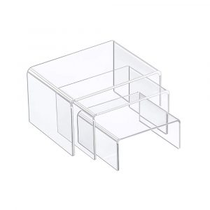 PACK DE 3 EXPOSITORES ELEVADOS DE METACRILATO 3mm