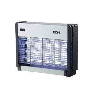 MATA INSECTOS PROFESIONAL ELÉCTRICO, CROMO/NEGRO, 2 x 8W; 50 m²; 33 x 9 x 26 cm