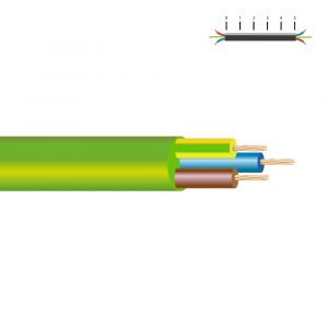 MANGUERA H05Z1Z1-F 3 G 1,00 mm², 100 m VERDE EURO/m