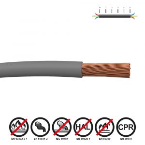 CABLECILLO H07Z1-K 2,50 mm² GRIS EURO/m