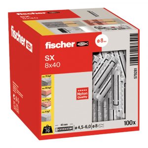 TACO SX Ø8 x 40 mm, CAJA 100 uds
