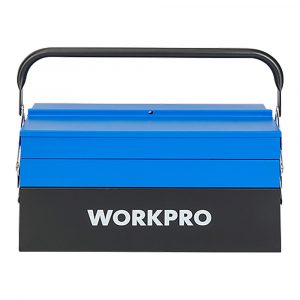 CAJA DE HERRAMIENTAS METÁLICA, 5 COMPARTIMENTOS, 41,5 × 20 × 20 cm