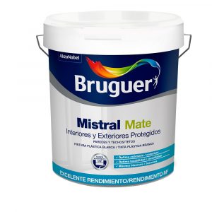 PINTURA PLÁSTICA ACRÍLICA ESTIRENADA INTERIOR/EXTERIOR MISTRAL BLANCO MATE 4 L