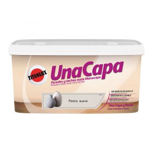 PINTURA PLÁSTICA VINIL-ACRÍLICA INTERIOR LAVABLE UNA CAPA PIEDRA SUAVE MATE 4 L