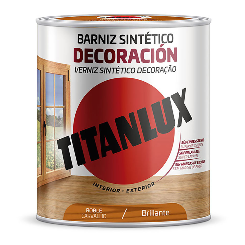 BARNIZ SINTÉTICO DECORACIÓN ROBLE BRILLANTE 250 ml