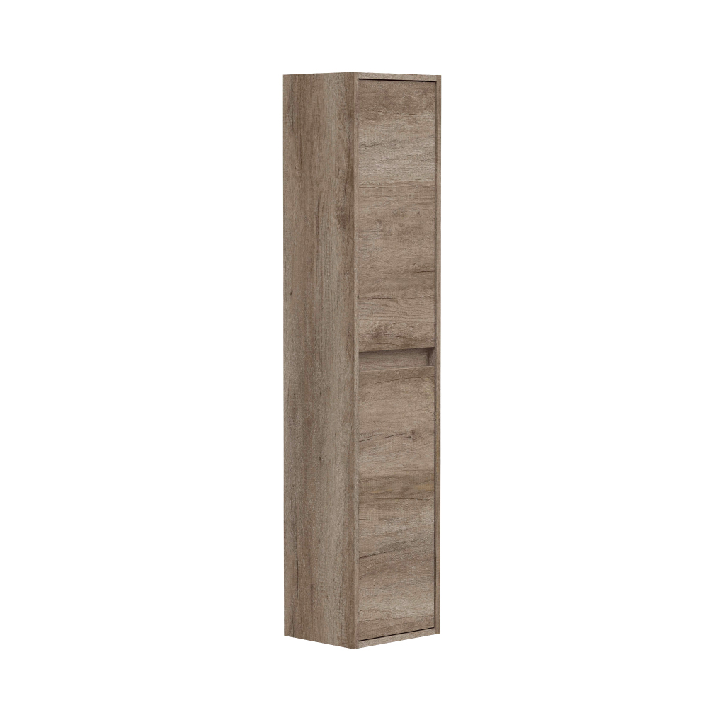 COLUMNA BAÑO SUSPENDIDA, 2 PUERTAS, MARRÓN NORDIK