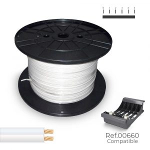 CABLE PARALELO 48V  2 x 1,00 mm² BLANCO 400 m. (BOBINA MEDIANA)