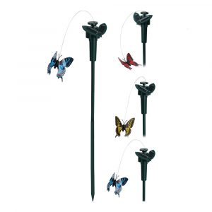 FIGURA STICK JARDIN SOLAR MARIPOSA MOVIMIENTO, COLORES SURTIDOS