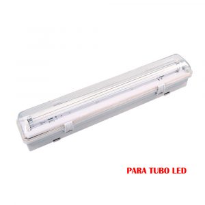 PANTALLA FLUORESCENTE ESTANCA PARA TUBO DE LED 1 x 9 w (EQ. 18 w) 220 V IP65 65 cm