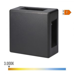 APLIQUE LED CUADRADO 4 PROYECCIONES 6 W 516 lm 3000 K LUZ CALIDA IP54 11.5 x 11.5 x 5 cm