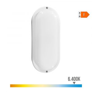 APLIQUE LED OVAL CON SENSOR CREPUSCULAR Y  DE MOVIMIENTO 18 W 1820 lm 6.400 K  23 x 10,2 x 4,5 cm