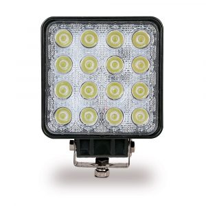 FARO DE TRABAJO CUADRADO 16 LEDS; 3500 Im; 48W; 10 - 48V