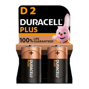 PILA ALKALINA PLUS POWER D - LR20 1,5V (BLISTER 2 uds) Ø34,2 x 61,5 mm
