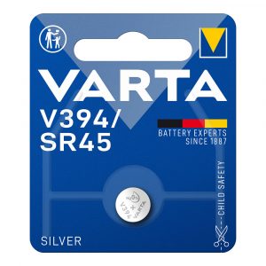MICRO PILA DE BOTON SILVER SR45 - V394 1,55V (BLISTER 1 unid.) Ø9,5x3,6mm