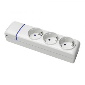 BASE MÚLTIPLE DE 3 TOMAS 2P+T, 16 A 250 V