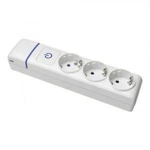 BASE MÚLTIPLE DE 3 TOMAS 2P+T, 16 A 250 V CON INTERRUPTOR LUMINOSO.