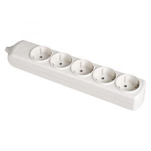 BASE BIPOLAR 5 TOMAS T/TL 10/16 A 250 V COLOR BLANCO