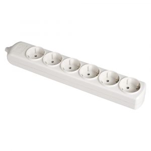 BASE BIPOLAR 6 TOMAS T/TL 10/16 A 250 V COLOR BLANCO