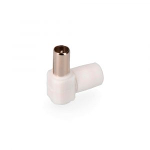 CLAVIJA TV ACODADA 9,5mm. MACHO RETRACTILADO