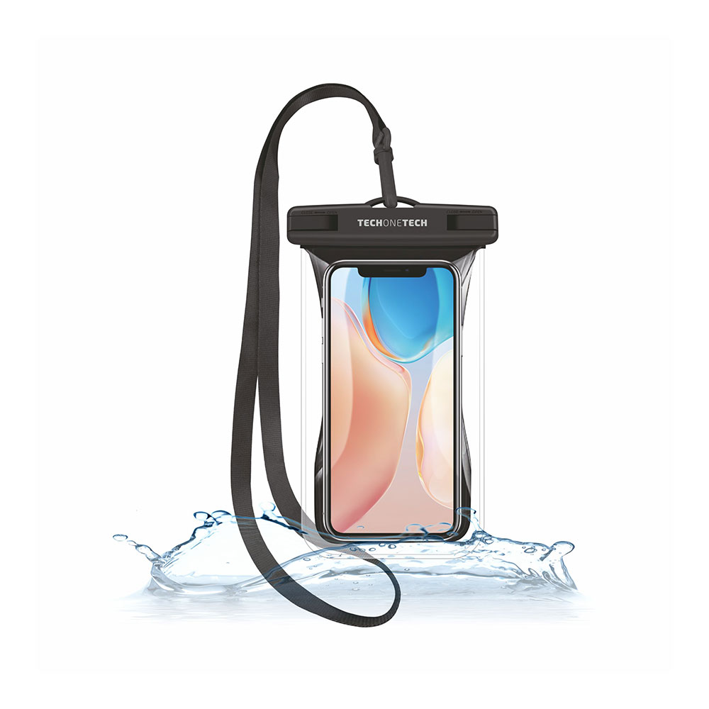 FUNDA IMPERMEABLE FLOTANTE TPU IPX8 NEGRA