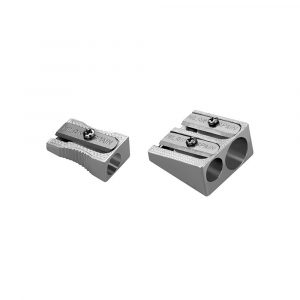 SACAPUNTAS DE ALUMINIO, BLISTER 2 uds