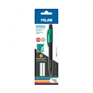 BLISTER CON PORTAMINAS PL1 0,5 mm + 2 GOMAS MILAN, MODELOS SURTIDOS