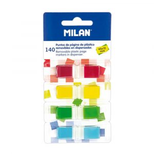 PACK 140 PUNTOS DE PAGINA EN 4 DISPENSADORES COLORES SURTIDOS