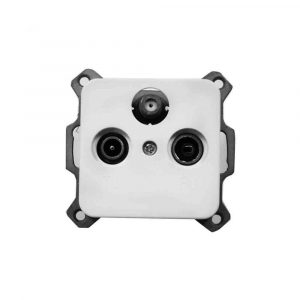 TOMA TV+FM+SAT EMPOTRAR "SERIE TERM" BLANCO 70x35x65mm (BOLSA BLISTER)