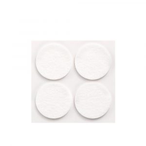 PACK 4 FIELTROS BLANCOS SINTETICOS ADHESIVOS Ø38mm PLASFIX INOFIX