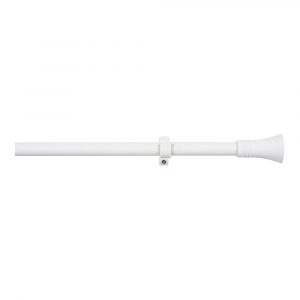 KIT BARRA CORTINA BLANCO CONO EXTENSIBLE DE 110 A 200 cm