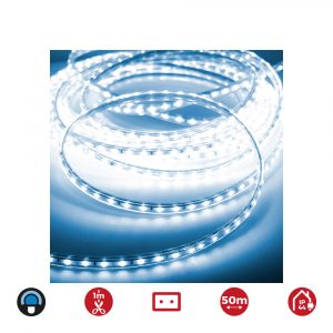 TIRA DE LED 60 LEDS/m 4,2W/m 220-240V IP44 50 m AZUL