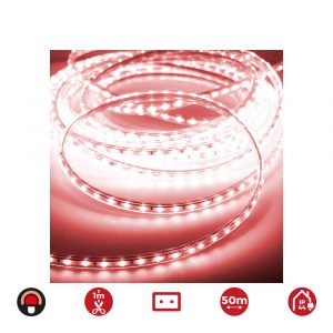 TIRA DE LED 60 LEDS/m 4,2W/m 220-240V IP44 50 m ROJO