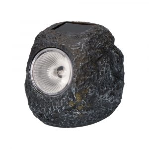 FIGURA LUZ SOLAR PIEDRA 5 cm COLORES / MODELOS SURTIDOS