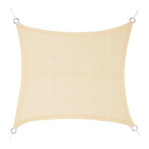 TOLDO VELA CUADRADO BEIGE 5 x 5 m