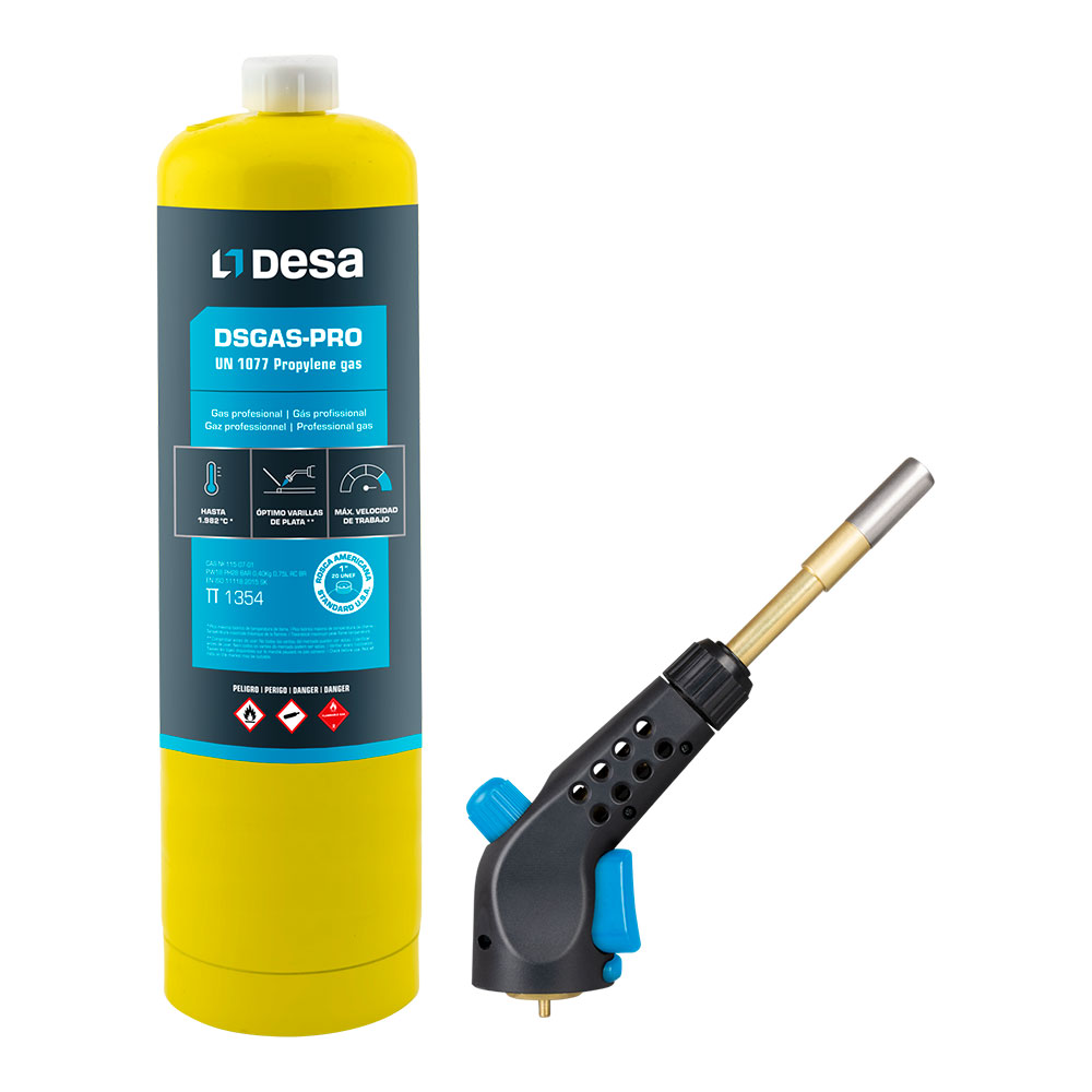 SOPLETE GAS M1 TURBO - USA 1 plg + BOTELLA DE CONEXIÓN DSGAS-PRO
