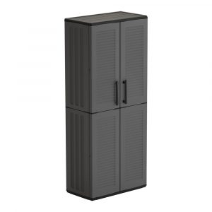 ARMARIO ALTO LÍNEA EASY DE POLIPROPILENO GRIS OSCURO, 68 x 37 x 163 cm