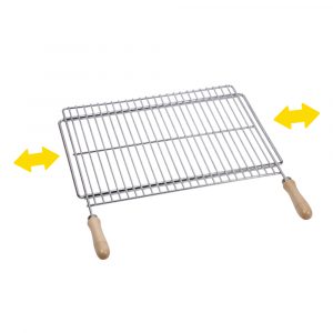 PARRILLA PARA BARBACOA EXTENSIBLE 70x40cm ACERO ZINCADO