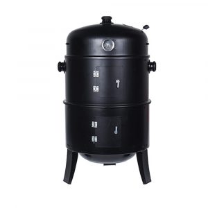 BARBACOA TIPO BARRIL PARA AHUMAR COLOR NEGRA BBQ
