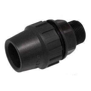 TERMINAL ROSCA MACHO. 32mm (1") AQUA CENTER