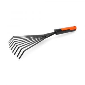RASTRILLO DE JARDINERÍA COLOR GRIS/NARANJA 38 cm