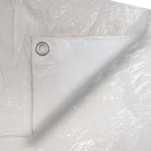TOLDO POLIETILENO DE DOBLE CARA COLOR BLANCO, DENSIDAD 90 g / m², 5 x 8 m