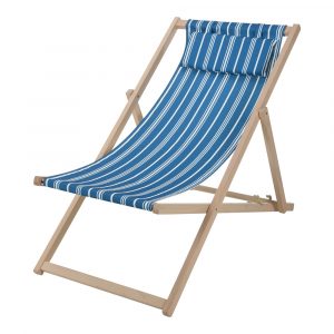 SILLA PLEGABLE DE TELA Y MADERA 97 x 56 x 85 cm