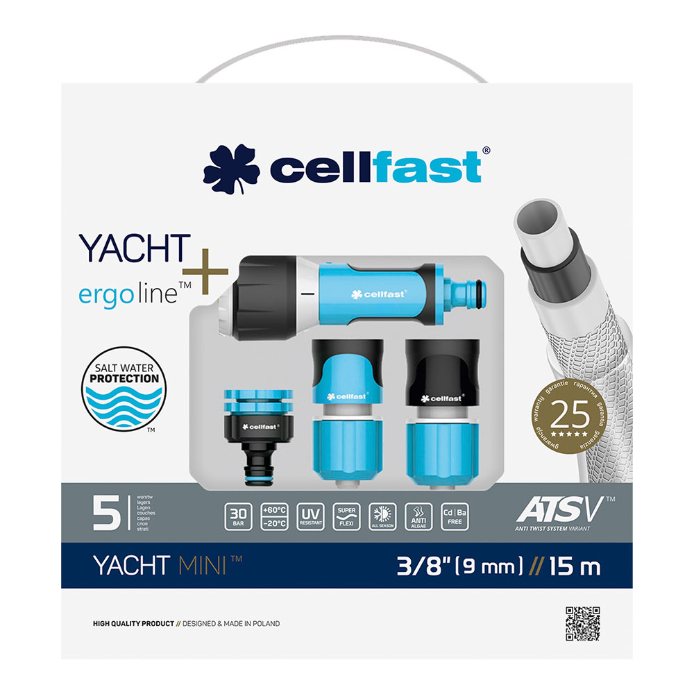 KIT MANGUERA DE RIEGO YACHT MINI 15 m (3/8" 9 mm)