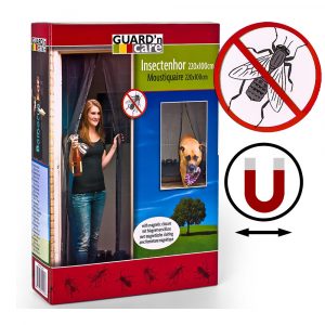 MOSQUITERA MAGNÉTICA NEGRA 100 x 220 cm, 2 piezas 50 x 220 cm