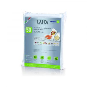 PAQUETE DE 50 BOLSAS DE CONSERVACION AL VACIO 20 x 28 cm