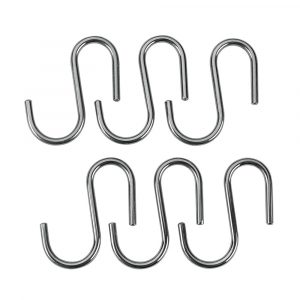 GANCHOS "S" LONARDO CROMADOS 6,5 cm, 6 uds