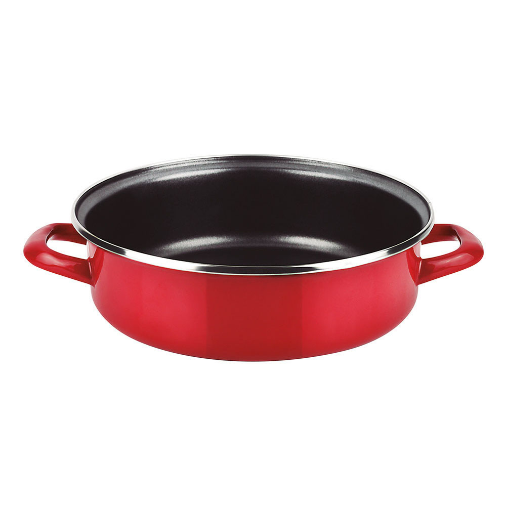 TARTERA ACERO ESMALTADO AISI 430 OPTIMAX ROJA Ø24 cm